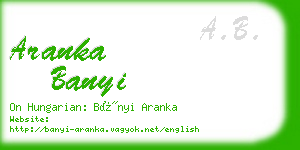 aranka banyi business card